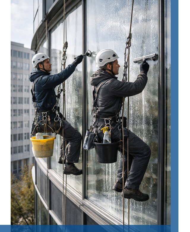 Мойка панорамных окон в Инте от 355 р. заказать у ВЫСОТНИК-Инт