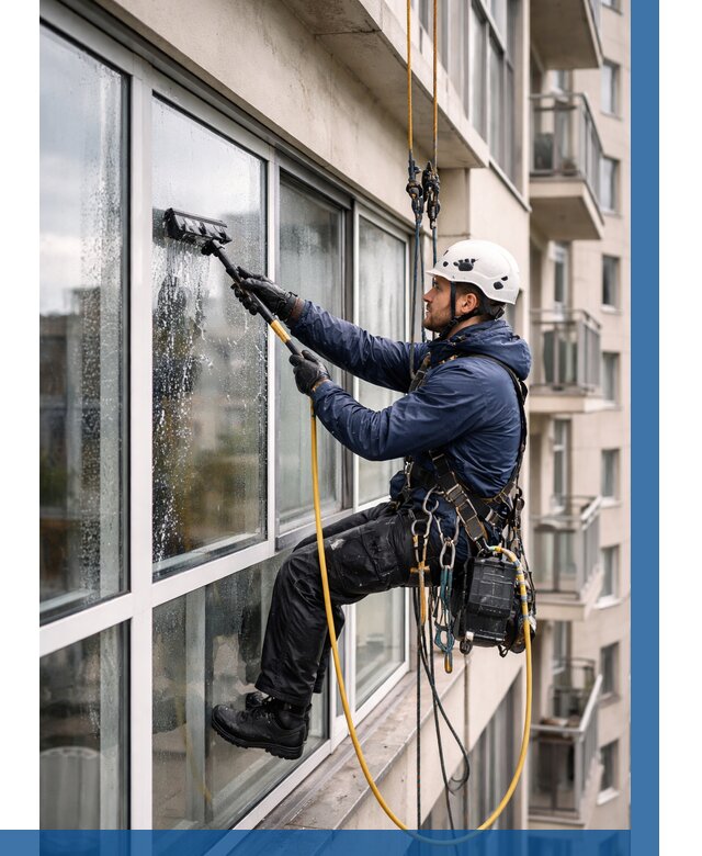 Мойка балконного остекления в Инте от 3550 р. | ВЫСОТНИК-Инт