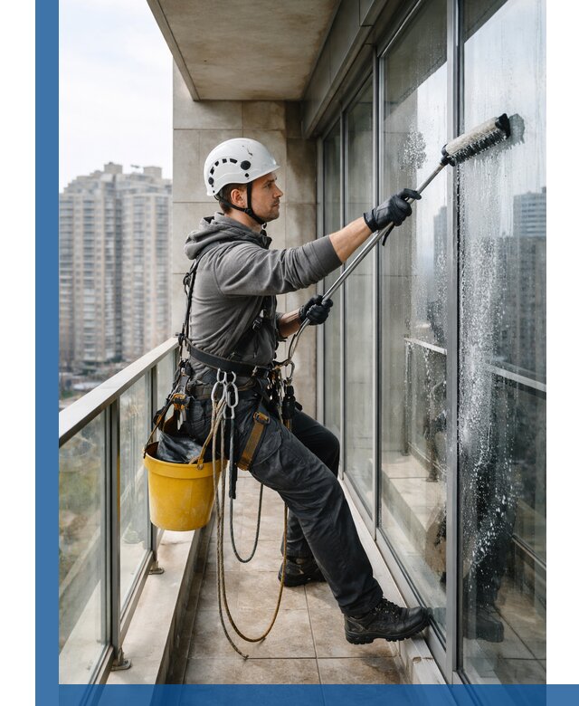 Профессиональная мойка балконного остекления в Инте