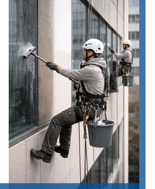 Мойка фасадов зданий в Инте под ключ от 355 р. | ВЫСОТНИК-Инт