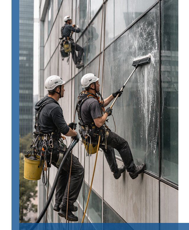 Профессиональная высотная мойка фасадов зданий в Инте