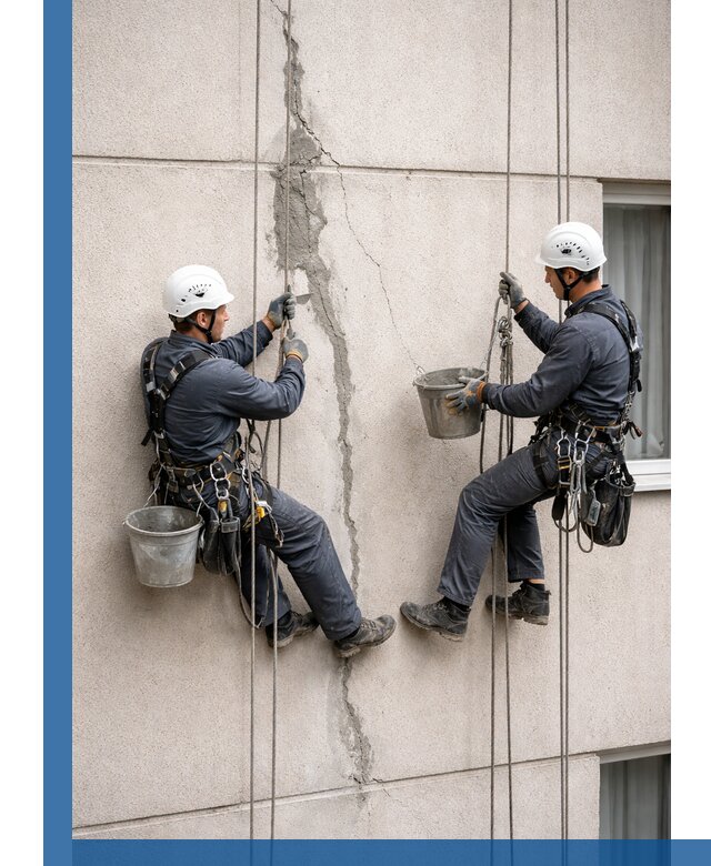 Заделка трещин на фасаде в Инте с гарантийным ремонтом