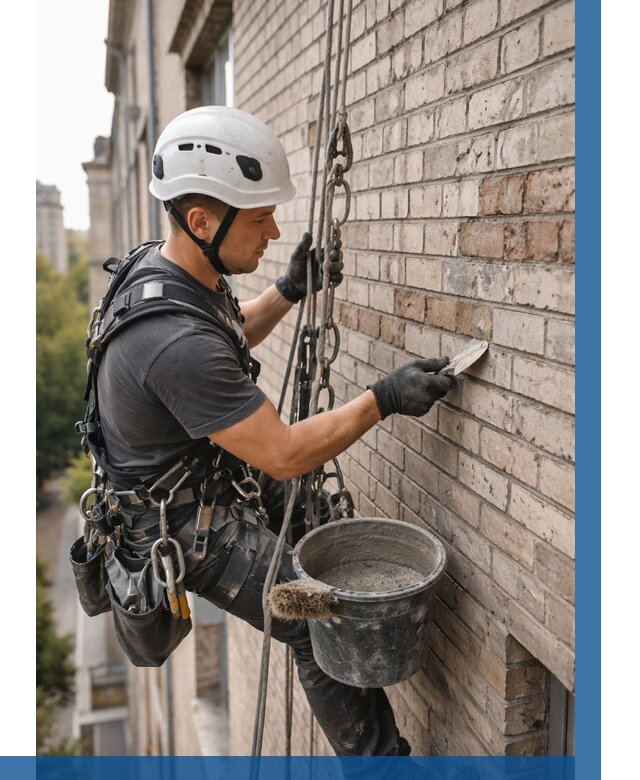 Ремонт кирпичной кладки фасада в Инте от 1826 р. | ВЫСОТНИК-Инт