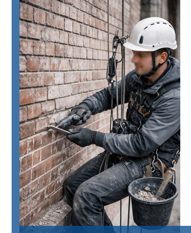 Расшивка кирпичных швов фасадов и стен, ремонт в Инте