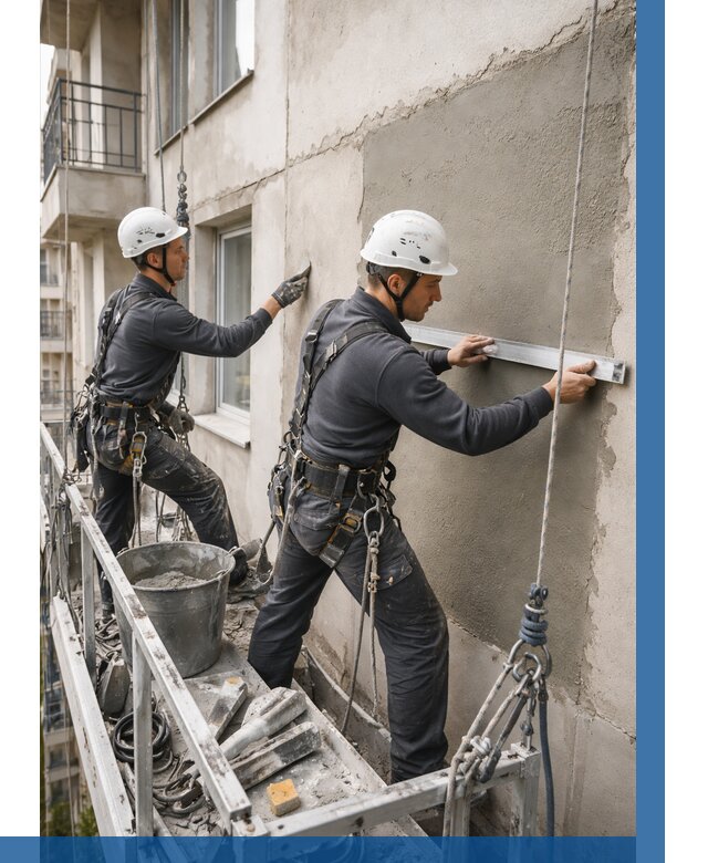 Штукатурка фасада на высоте в Инте от 913 р. | ВЫСОТНИК-Инт