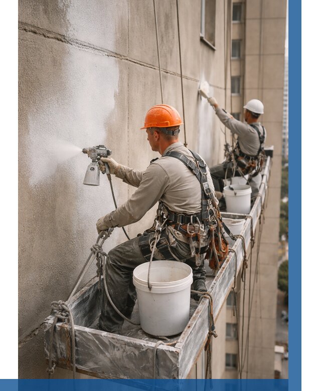 Грунтовка фасада на высоте в Инте от 122 р. | ВЫСОТНИК-Инт