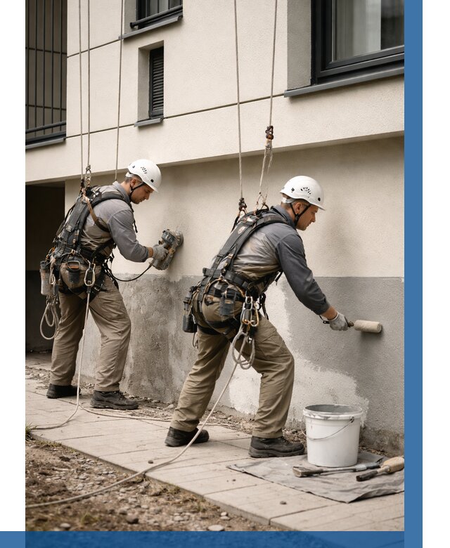 Окраска цоколя здания в Инте от 456 р. под ключ | ВЫСОТНИК-Инт