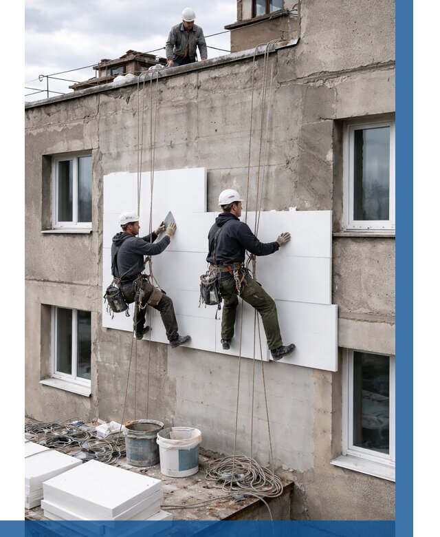 Утепление фасада пенополистиролом в Инте от 1826 р. | ВЫСОТНИК-Инт