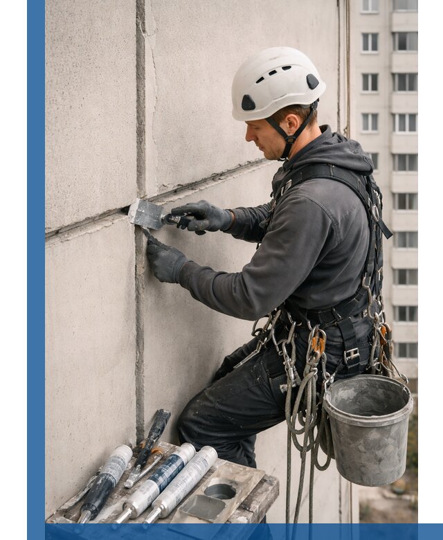 Ремонт межпанельных швов в Инте герметизация и восстановление