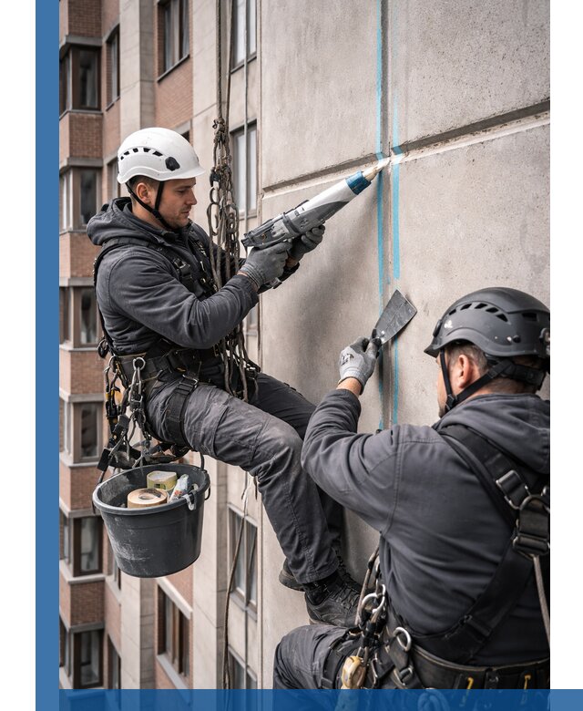 Вторичная герметизация швов фасада и кровли в Инте