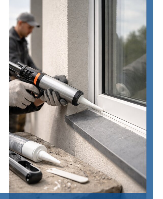 Герметизация монтажных швов окон в Инте от 659 р. | ВЫСОТНИК-Инт