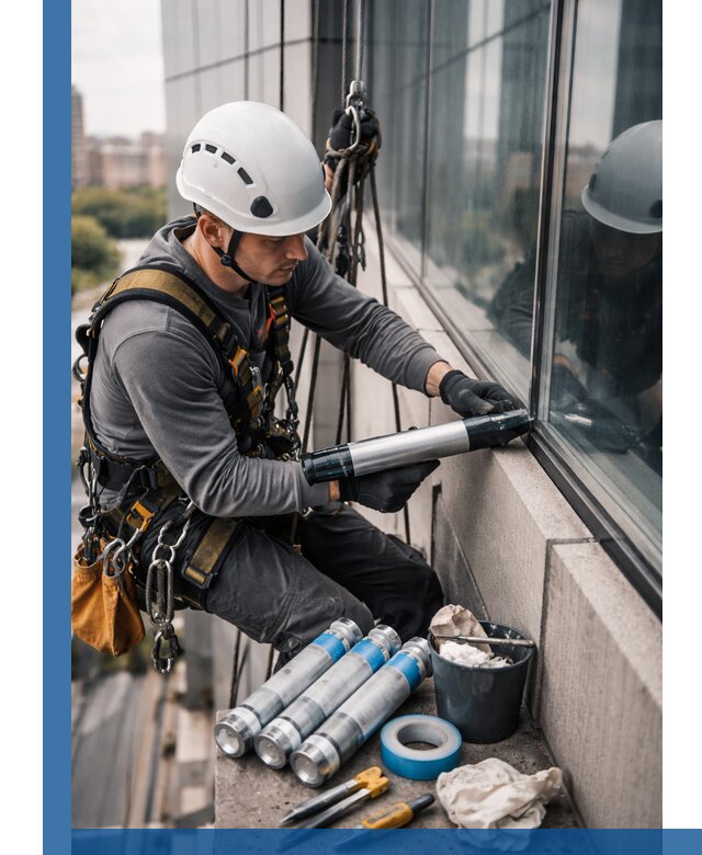 Герметизация стыков витража в Инте для герметичных фасадов