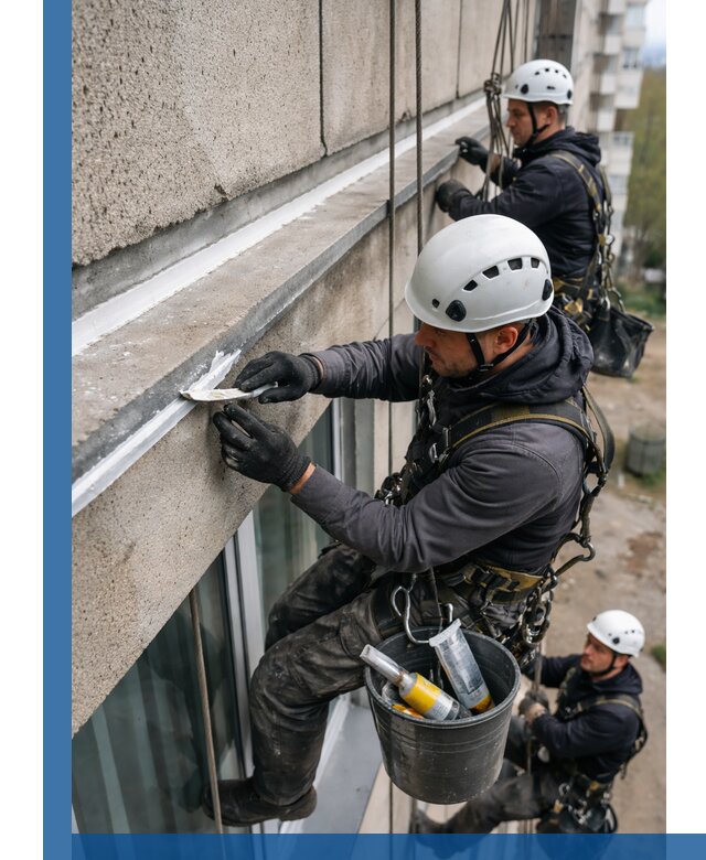 Герметизация примыкания балкона в Инте под ключ с гарантией