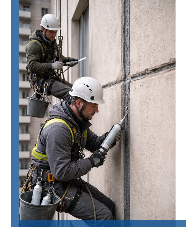 Герметизация деформационных швов фасада в Инте качественно