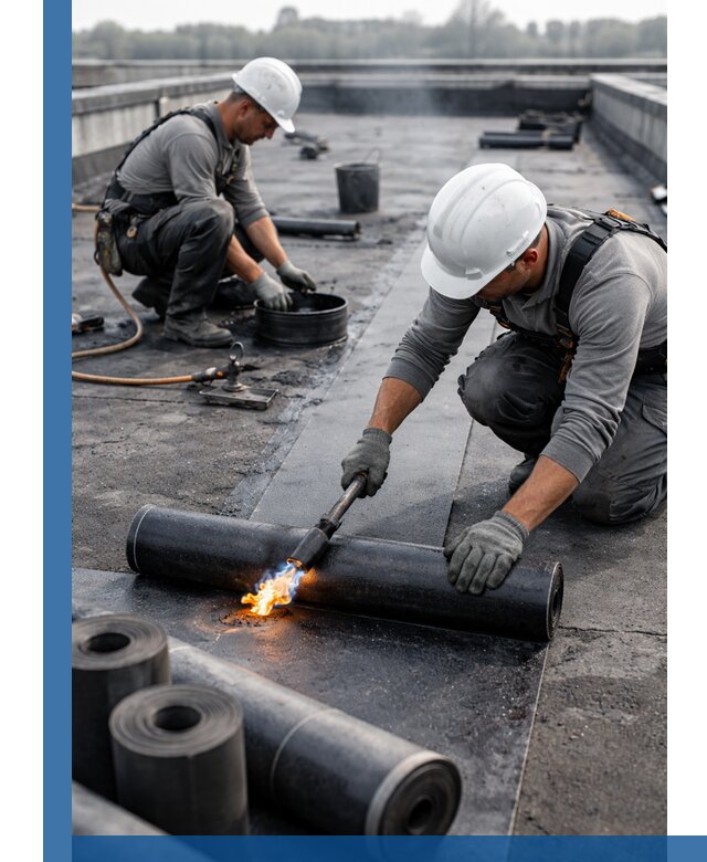 Ремонт рулонной кровли в Инте герметизация и восстановление