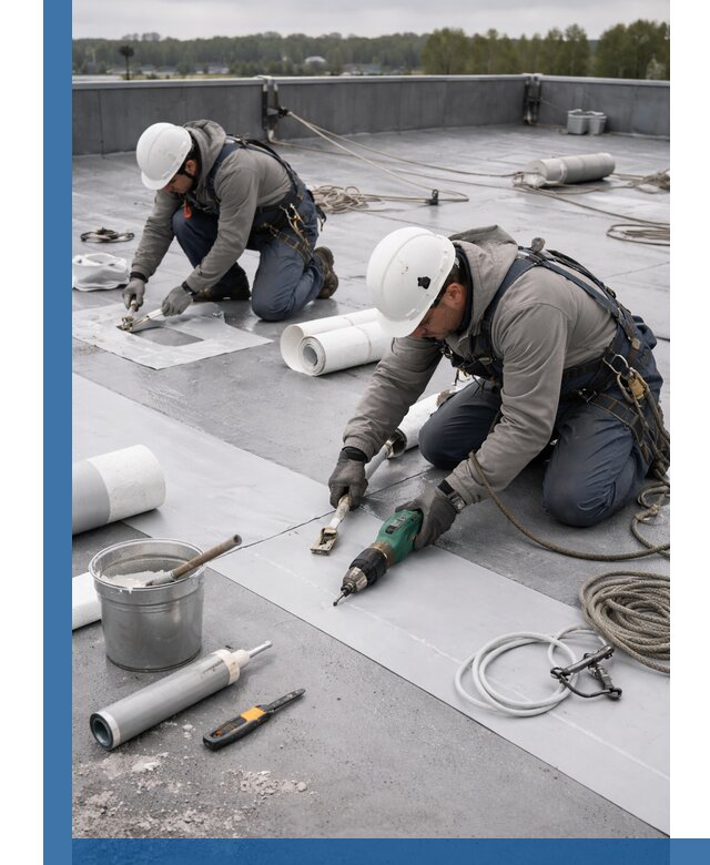 Ремонт мембранной кровли в Инте качественно и с гарантией