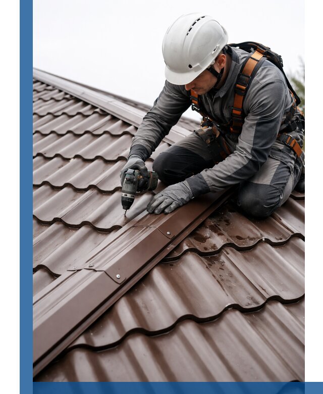 Ремонт металлочерепицы на крыше в Инте профессионально