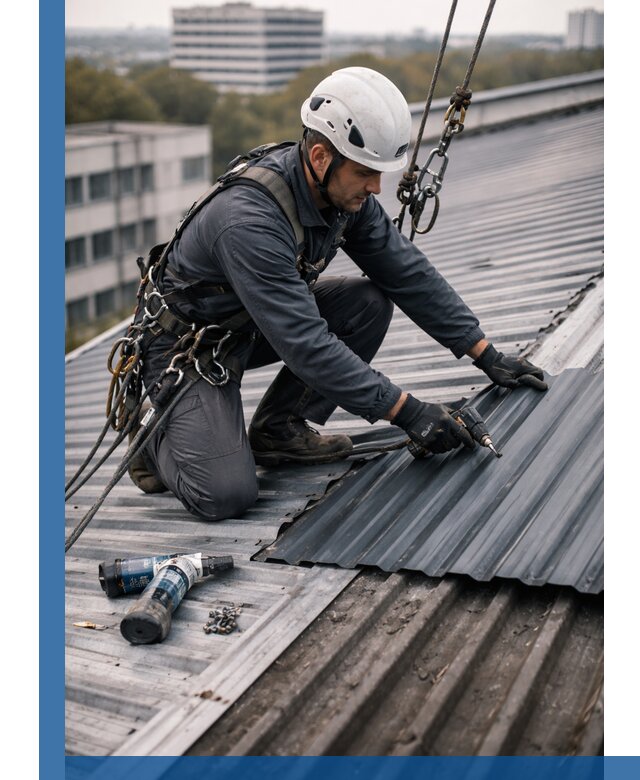 Ремонт профнастила на кровле в Инте, работы под ключ