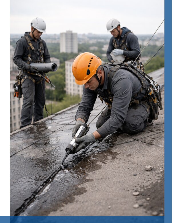 Устранение протечек кровли в Инте от 12170 р. | ВЫСОТНИК-Инт