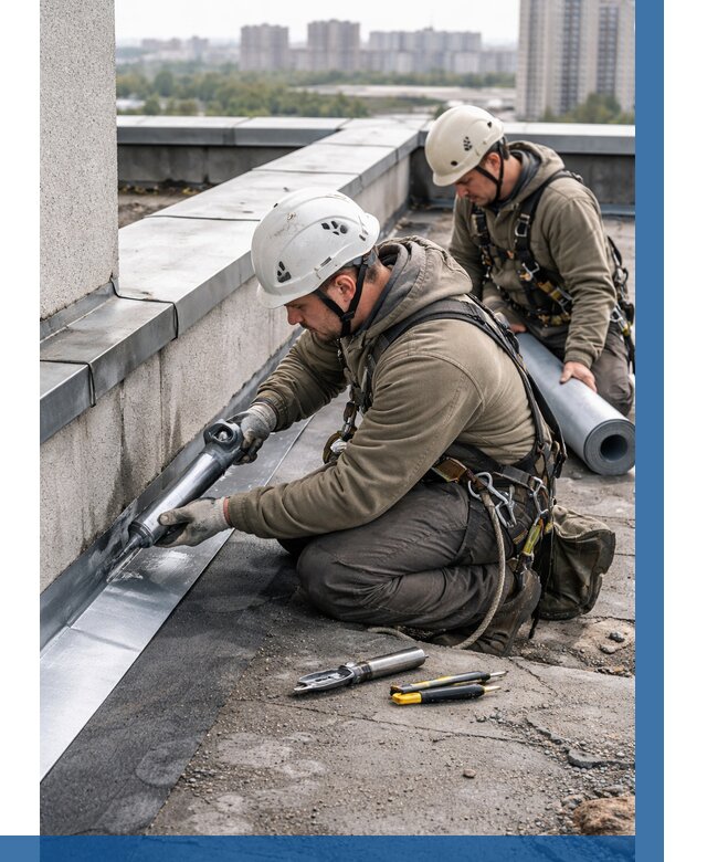 Ремонт кровельных примыканий в Инте от 1217 р. | ВЫСОТНИК-Инт