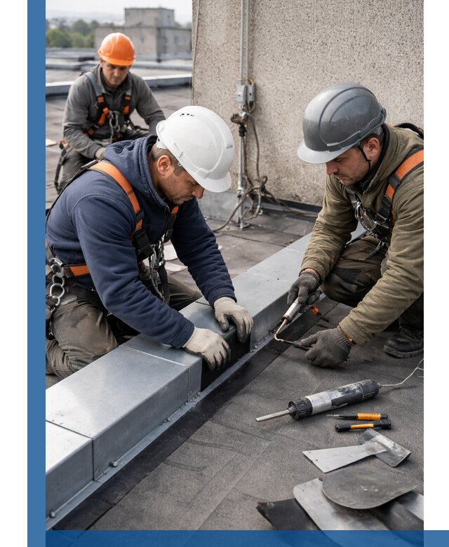 Ремонт кровельных примыканий в Инте профессионально