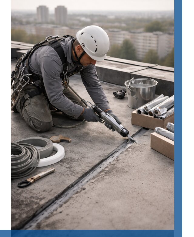 Герметизация швов кровли в Инте от 456 р./м2 | ВЫСОТНИК-Инт