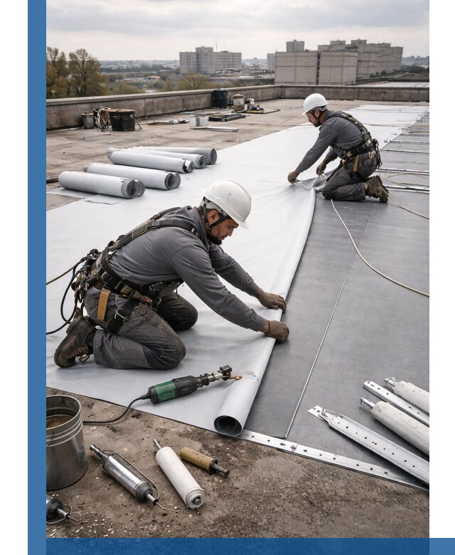 Монтаж мембранной кровли в Инте для промышленных зданий