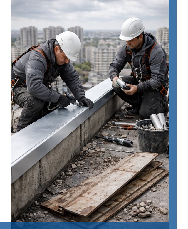 Замена парапетных крышек под ключ в Инте от 1217 р. | ВЫСОТНИК-Инт