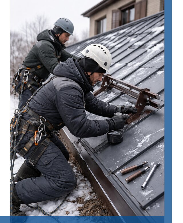 Монтаж снегозадержателей в Инте от 456 р. | ВЫСОТНИК-Инт