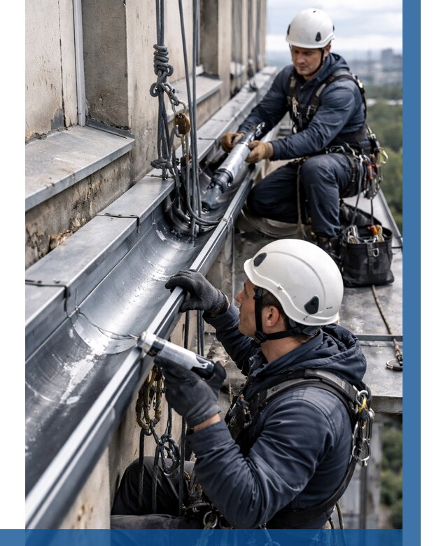 Ремонт водосточных желобов в Инте от 6592 р. | ВЫСОТНИК-Инт