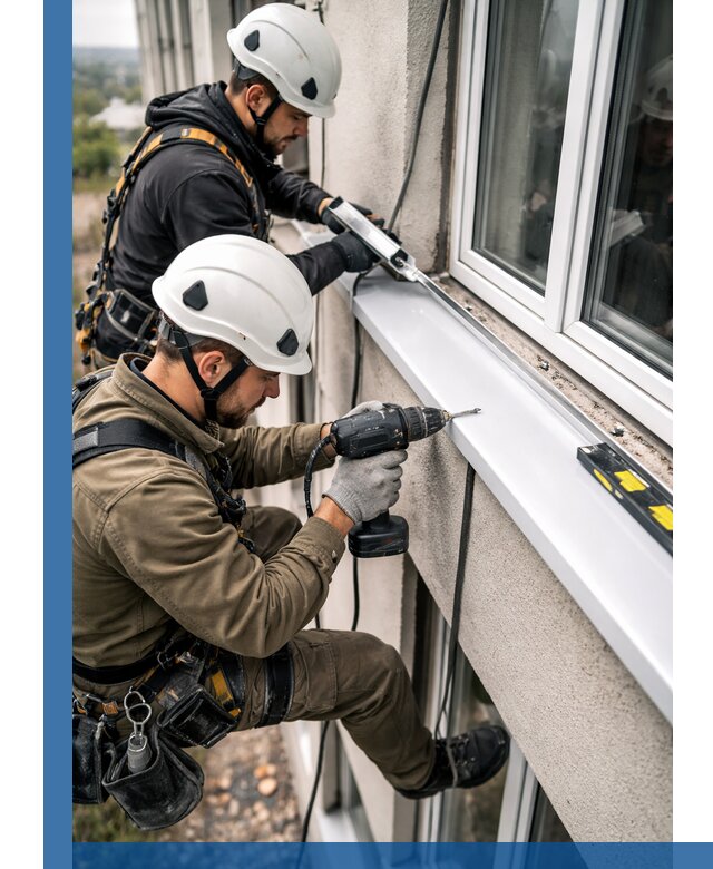 Профессиональный монтаж оконных отливов и отведения воды в Инте