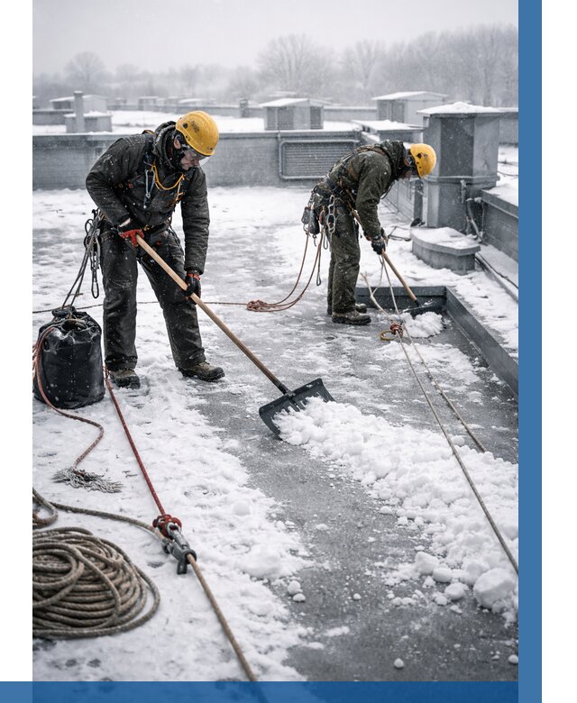 Очистка крыши от снега в Инте от 7607 р. | ВЫСОТНИК-Инт