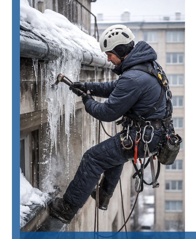 Удаление наледи и чистка водостоков в Инте оперативно и безопасно