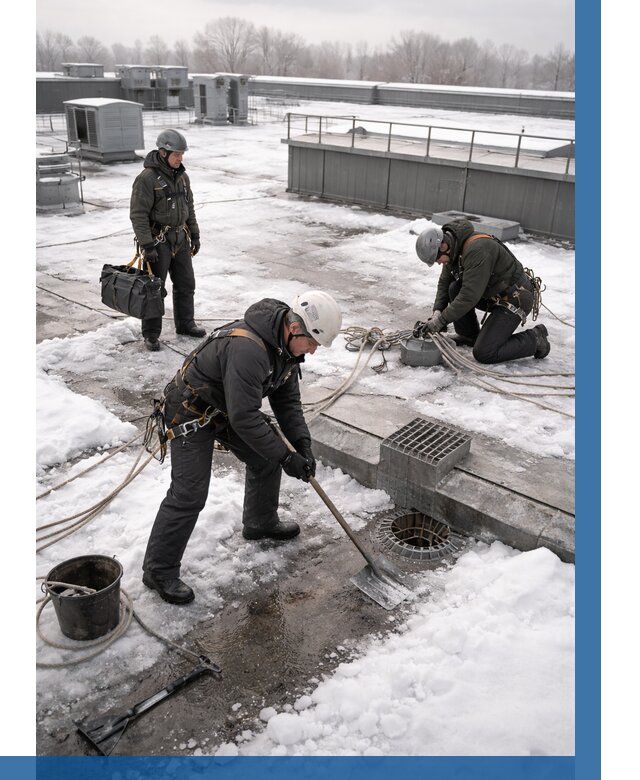 Абонентское обслуживание кровли зимой в Инте от 8114 р. | ВЫСОТНИК-Инт