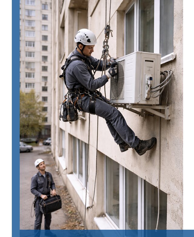 Демонтаж внешнего блока кондиционера в Инте профессионально