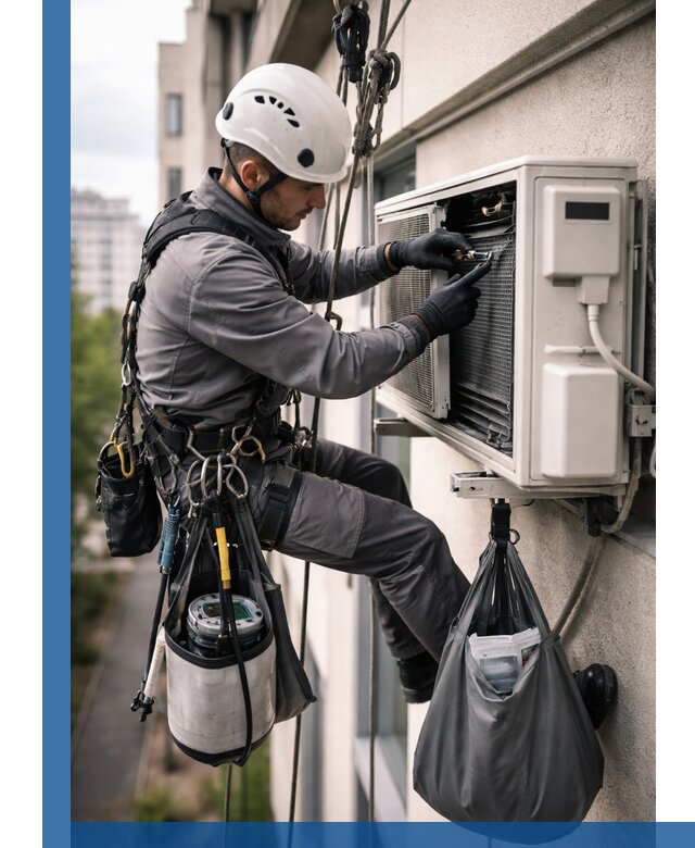 Обслуживание внешнего блока кондиционера в Инте профессионально