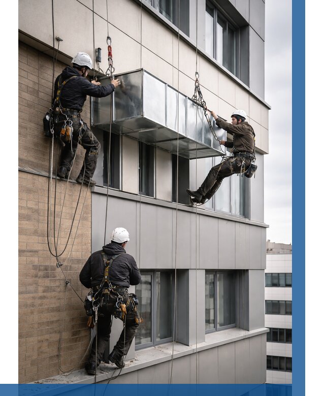 Монтаж воздуховодов на фасаде в Инте от 1521 р. | ВЫСОТНИК-Инт