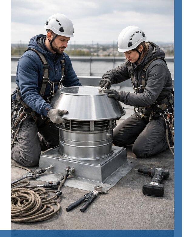 Установка дефлекторов на кровле в Инте от 4564 р. | ВЫСОТНИК-Инт