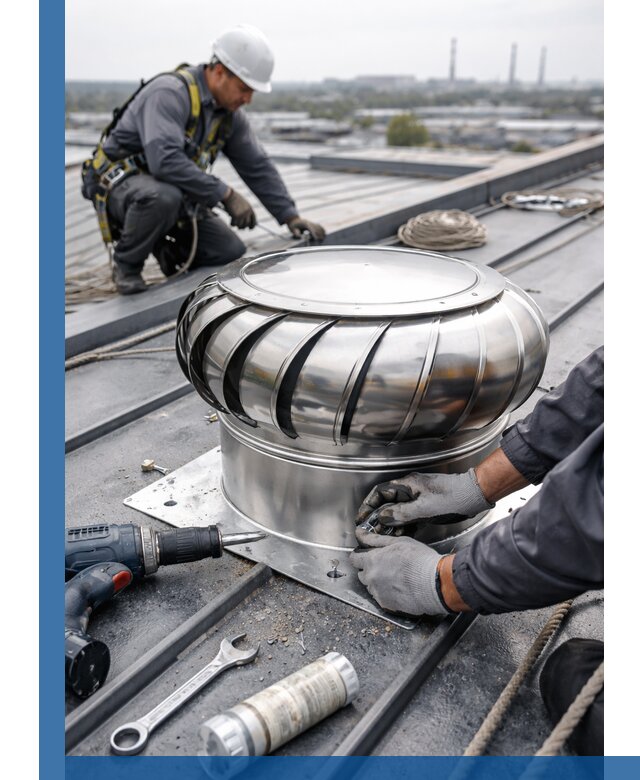 Установка дефлекторов на кровле в Инте профессионально