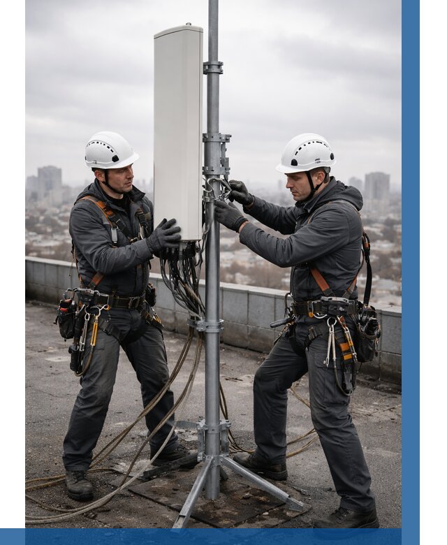 Монтаж антенн связи на крыше в Инте от 8621 р. | ВЫСОТНИК-Инт