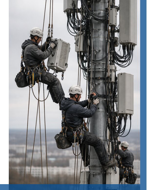 Монтаж оборудования связи на мачте в Инте от 7607 р. | ВЫСОТНИК-Инт