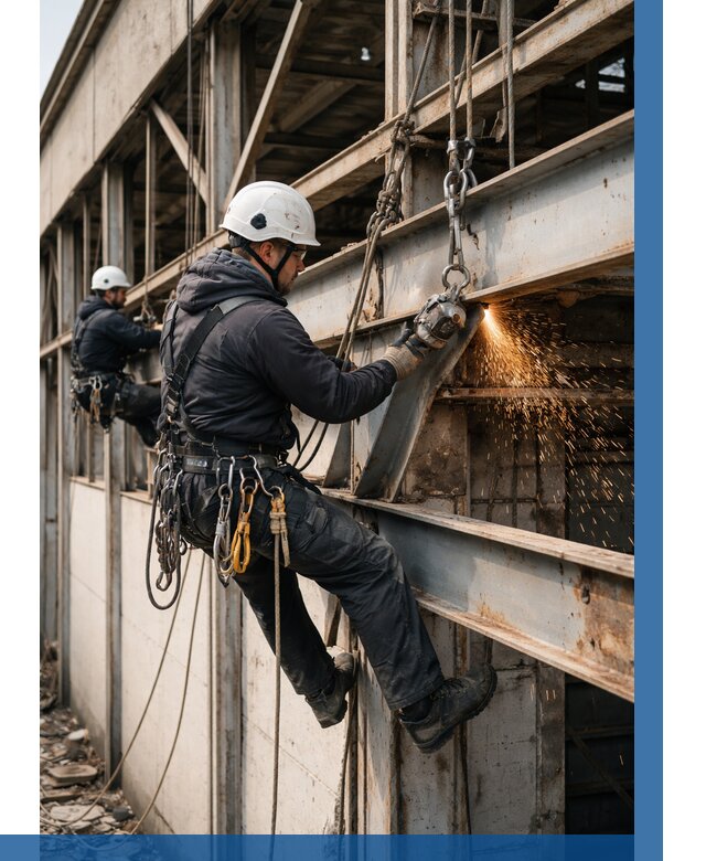 Демонтаж металлоконструкций на высоте в Инте от 6592р. |ВЫСОТНИК-Инт