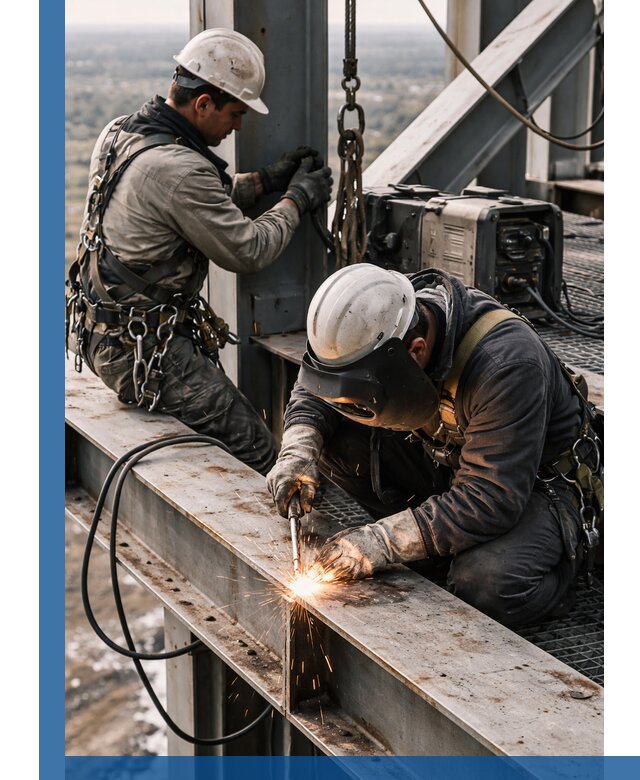 Высотные сварочные работы в Инте для промышленных объектов