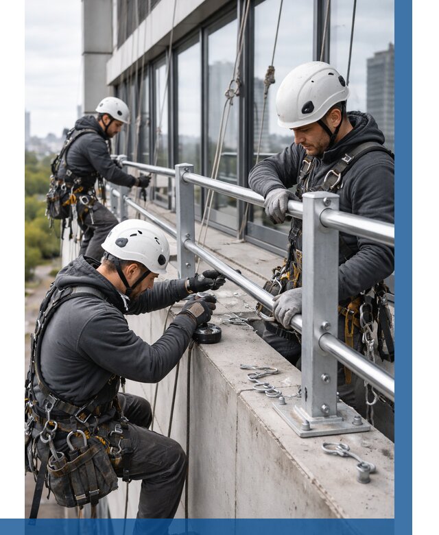 Монтаж ограждений на высоте в Инте, от 1217 р. | ВЫСОТНИК-Инт