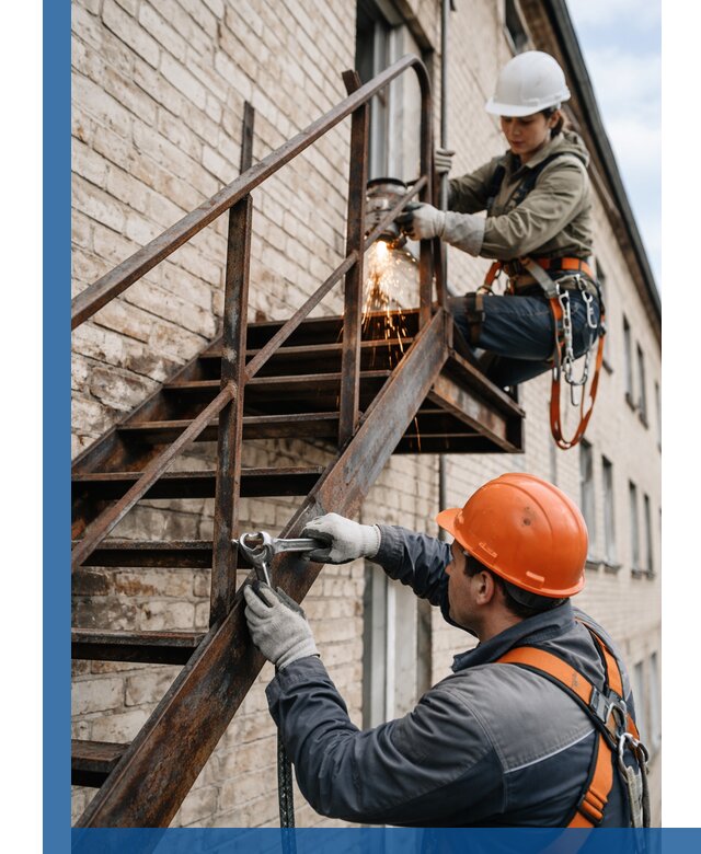 Ремонт и восстановление пожарных лестниц с выездом в Инте