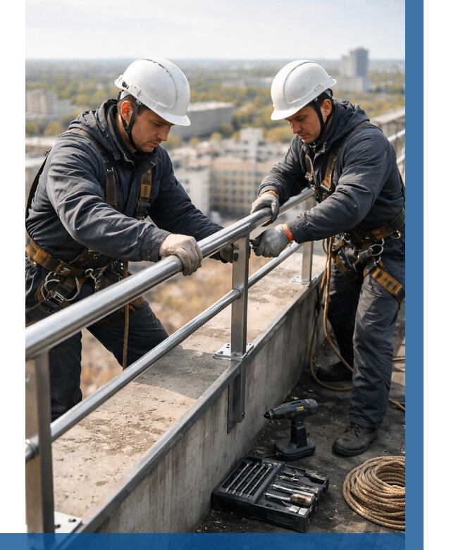 Монтаж перил на высоте в Инте от 2536 р. | ВЫСОТНИК-Инт