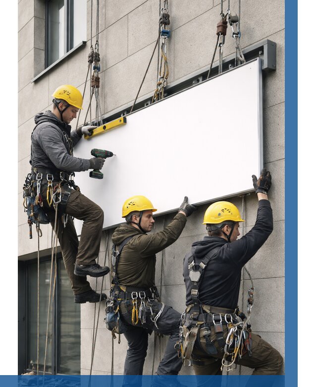 Монтаж рекламной вывески в Инте от 8114 р. | ВЫСОТНИК-Инт