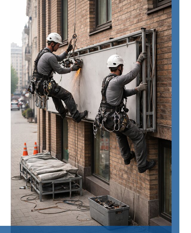 Демонтаж рекламной вывески в Инте от 6592 р. | ВЫСОТНИК-Инт