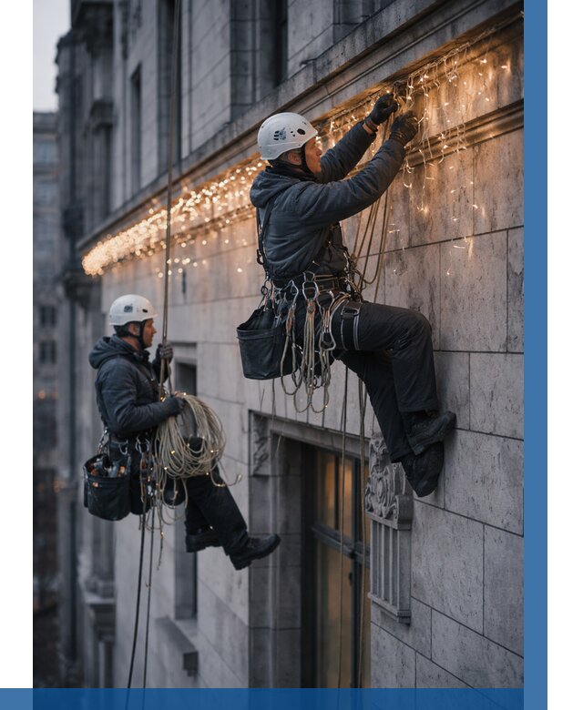 Монтаж новогодней иллюминации в Инте от 8621 р. | ВЫСОТНИК-Инт