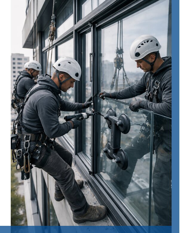 Витражное остекление зданий в Инте от 3550 р. | ВЫСОТНИК-Инт